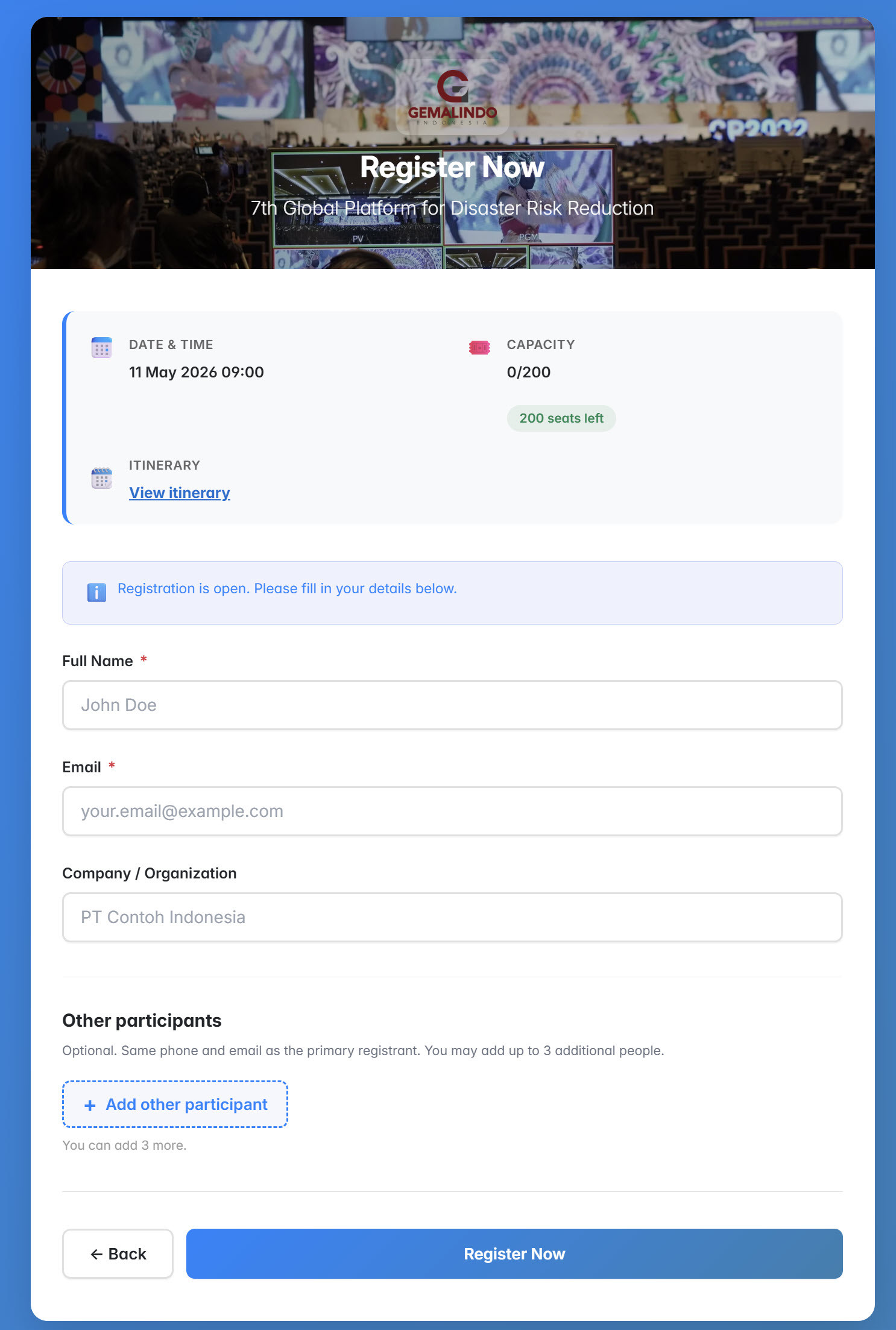 Sistem Registrasi Event